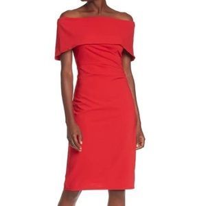 Marina Off The Shoulder Midi Dress